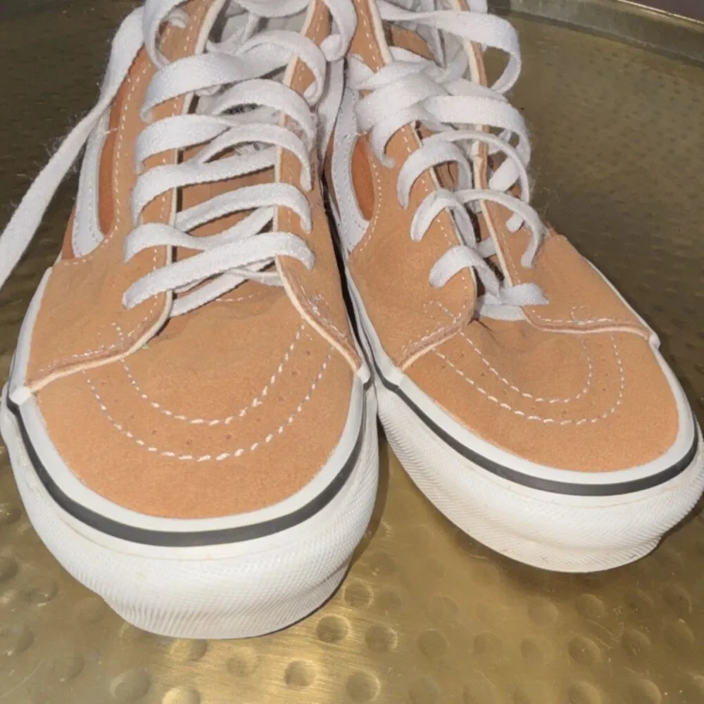 VANS Sk8-Hi Tan & White Canvas Suede High Top Lace-Up Sneakers Men’s - Picture 7 of 10